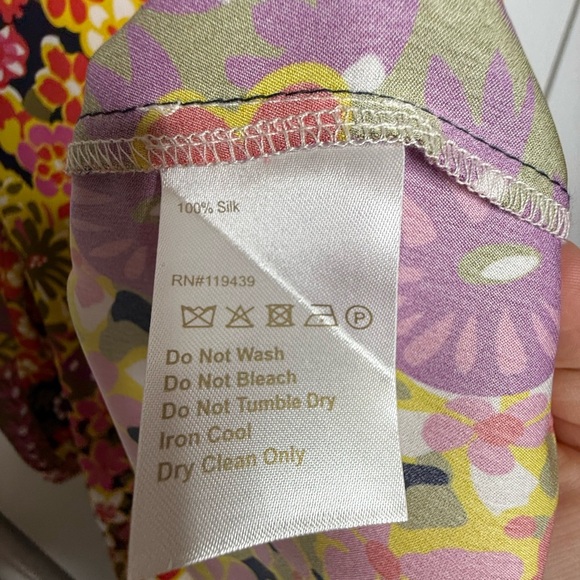 Flora Bea Natalee Dress - Blueberry Hill - 100% Silk - Small - Picture 9 of 9